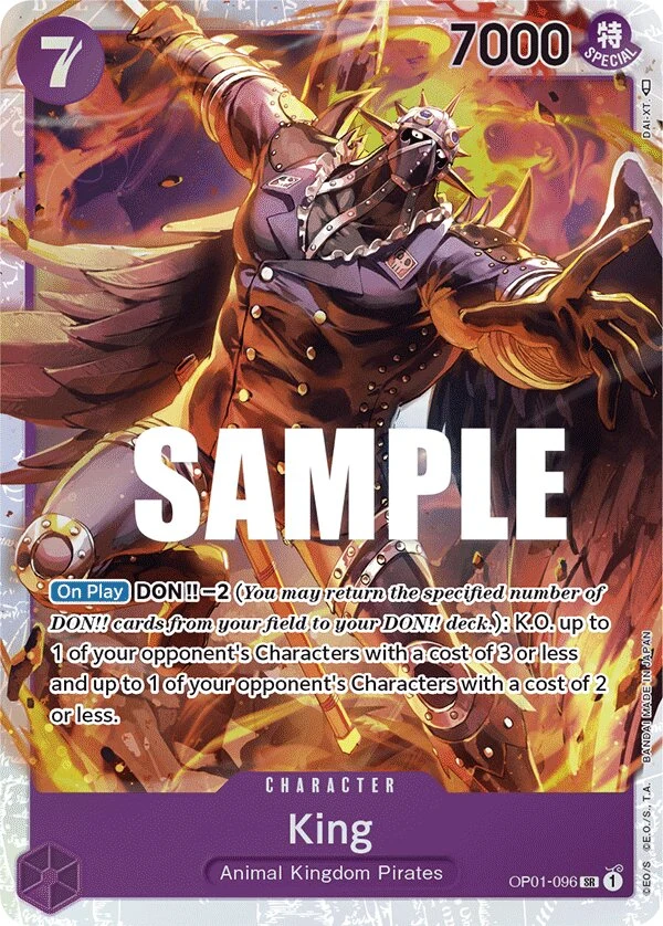 Carte One Piece anglaise King OP01-096 SR