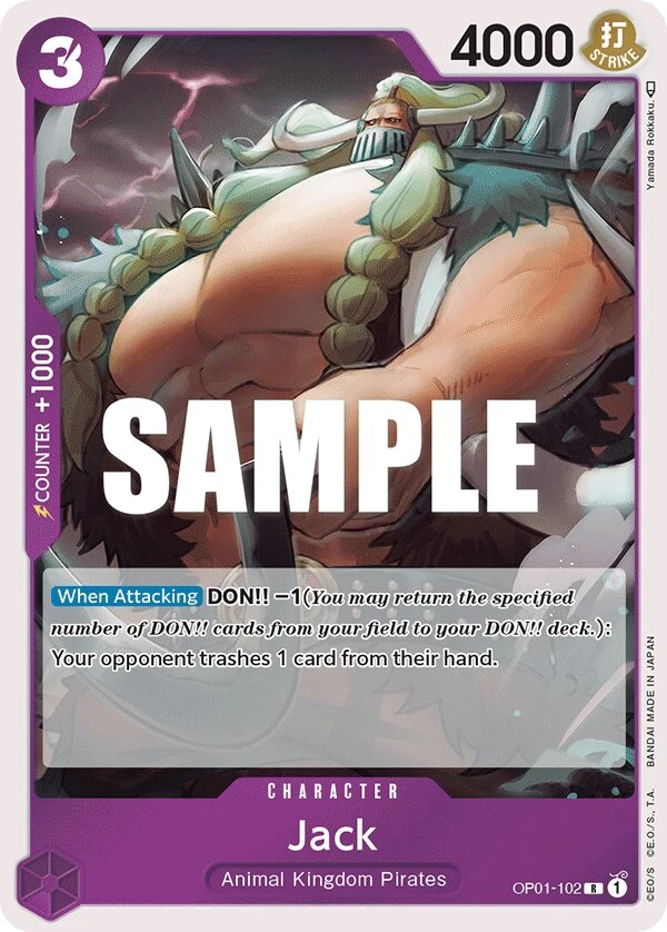 Carte One Piece anglaise Jack OP01-102 R