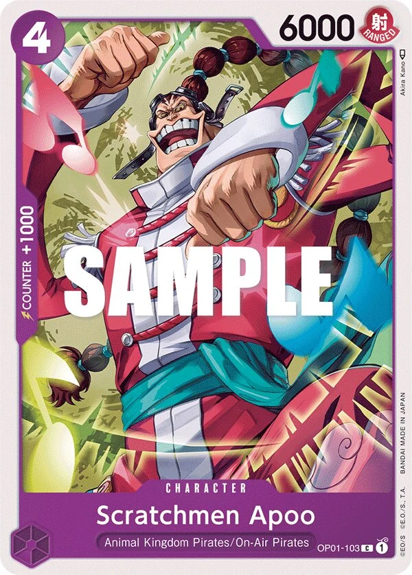 Carte One Piece anglaise Scratchmen Apoo OP01-103 C
