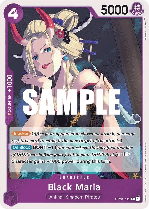 Carte One Piece anglaise Black Maria OP01-111 R