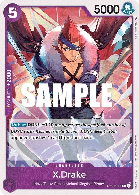 Carte One Piece anglaise X.Drake OP01-114 R