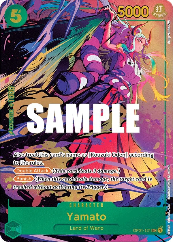 Carte One Piece anglaise Yamato OP01-121 SEC