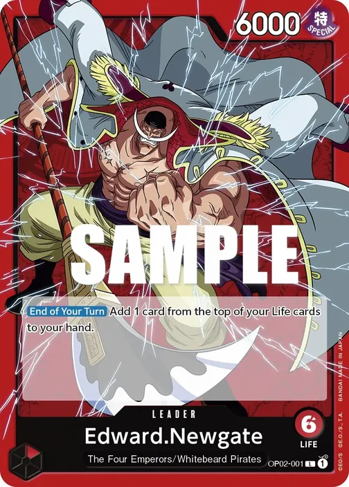 Carte One Piece anglaise OP02-001 Edward.Newgate