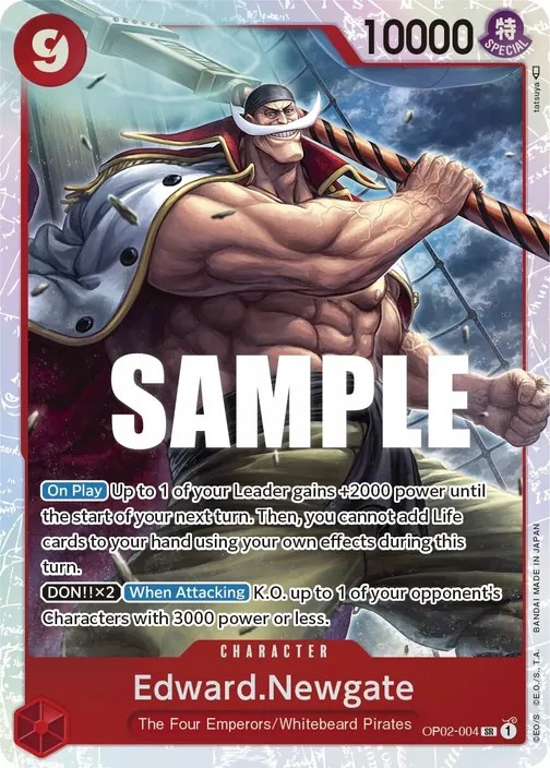 Carte One Piece anglaise OP02-004 Edward.Newgate
