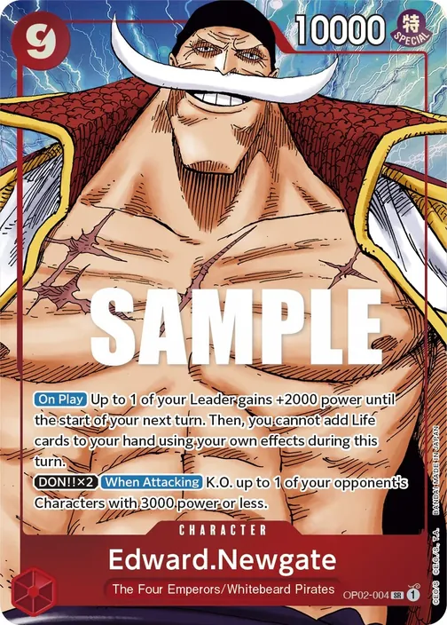 Carte One Piece anglaise OP02-004 Edward.Newgate (version 2)