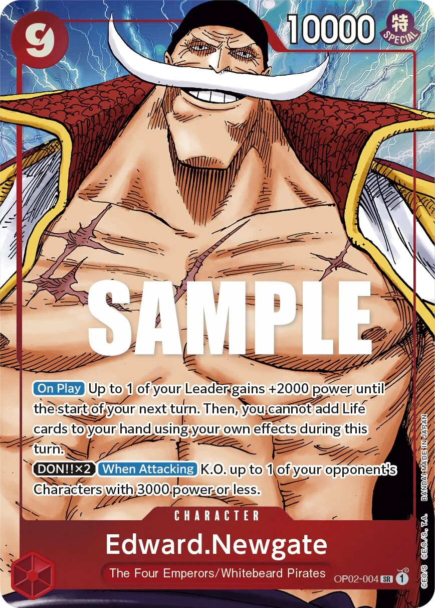 Carte One Piece anglaise Edward.Newgate OP02-004 SR