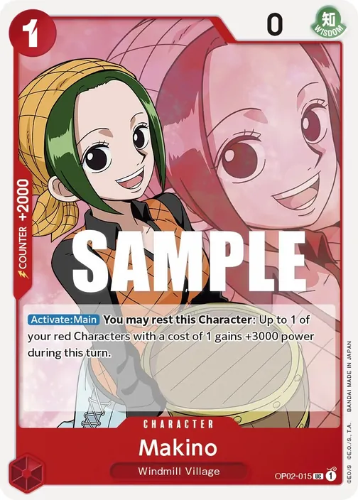 Carte One Piece anglaise OP02-015 Makino