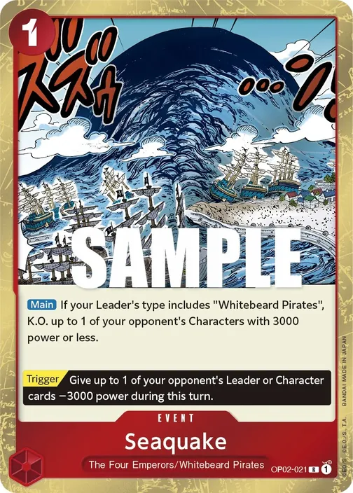 Carte One Piece anglaise OP02-021 Seaquake