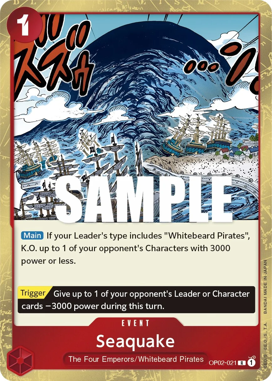 Carte One Piece anglaise Seaquake OP02-021 R