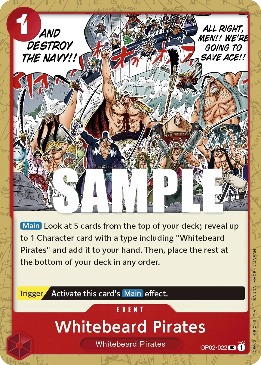 Carte One Piece anglaise Whitebeard Pirates OP02-022 UC