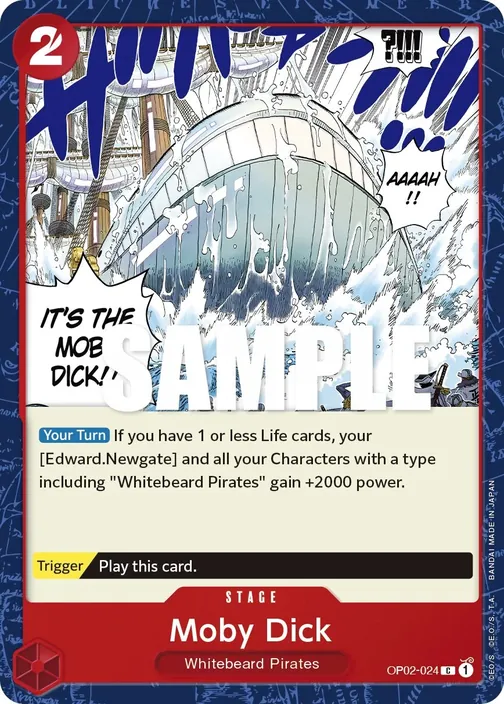 Carte One Piece anglaise OP02-024 Moby Dick