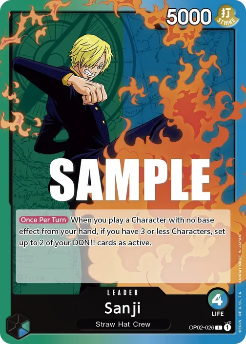 Carte One Piece anglaise OP02-026 Sanji