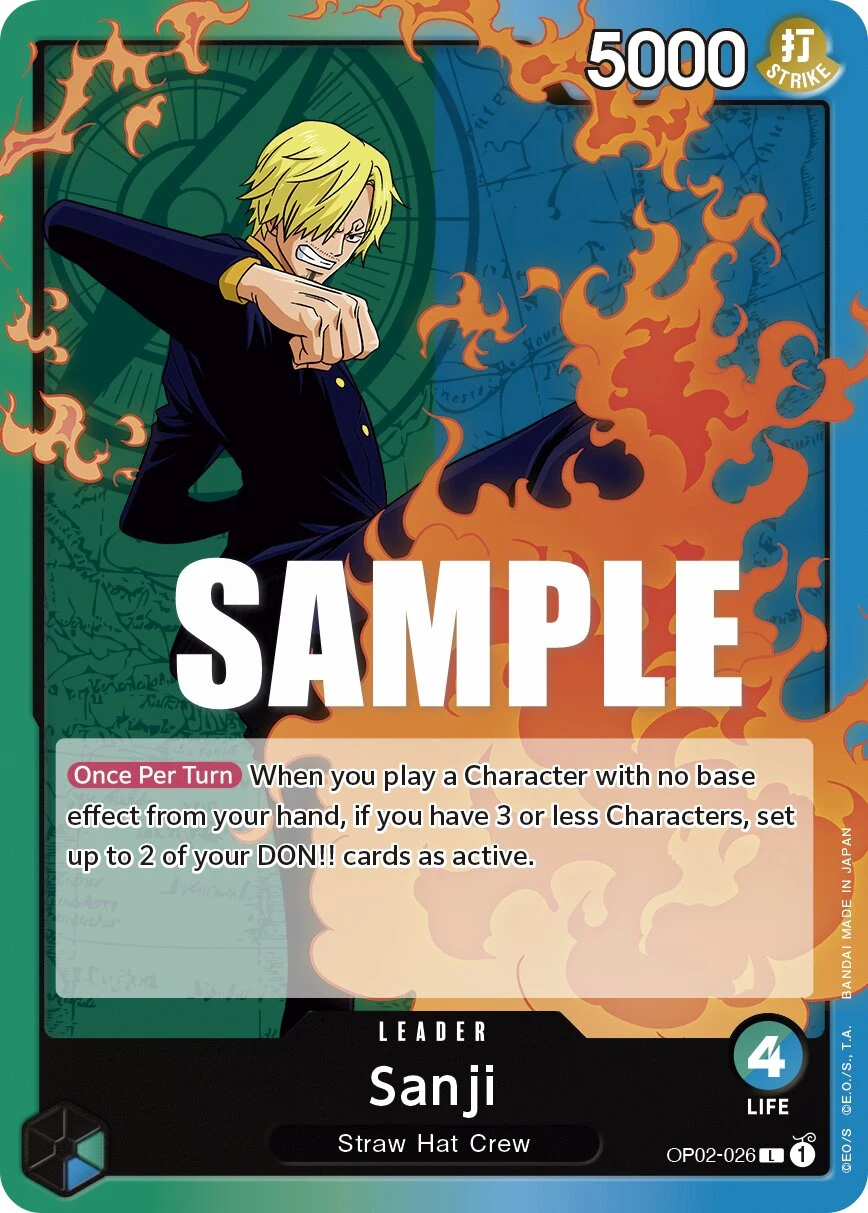 Carte One Piece anglaise Sanji OP02-026 L