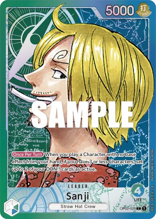 Carte One Piece anglaise OP02-026 Sanji (version 2)