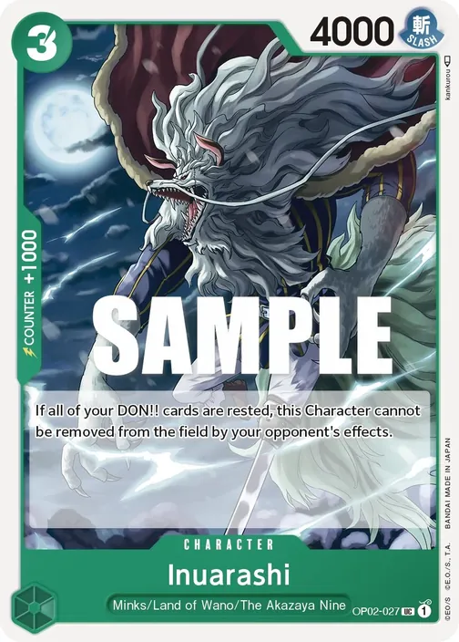 Carte One Piece anglaise OP02-027 Inuarashi
