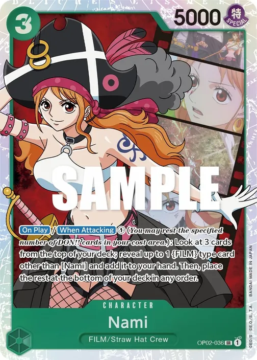 Carte One Piece anglaise OP02-036 Nami