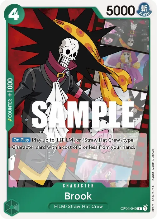 Carte One Piece anglaise OP02-040 Brook