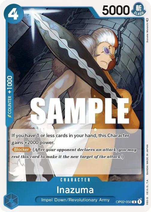 Carte One Piece anglaise OP02-050 Inazuma
