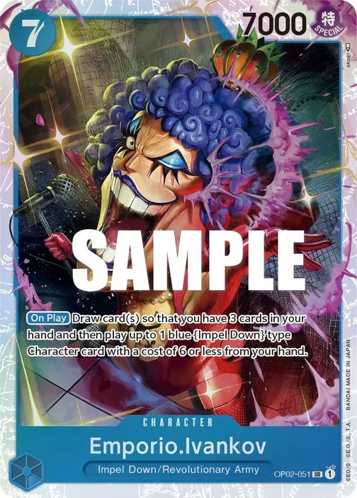 Carte One Piece anglaise OP02-051 Emporio.Ivankov