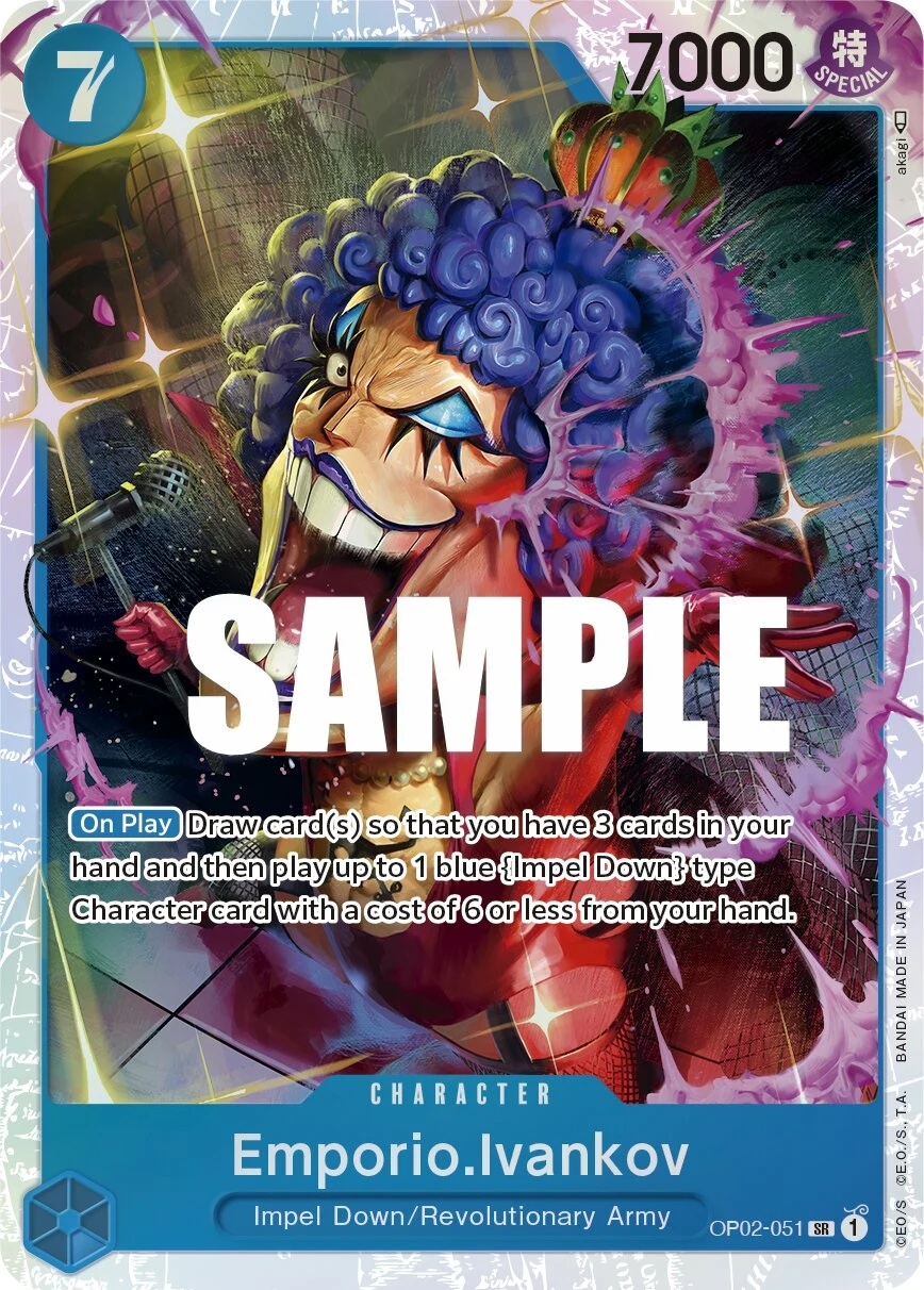 Carte One Piece anglaise Emporio.Ivankov OP02-051 SR