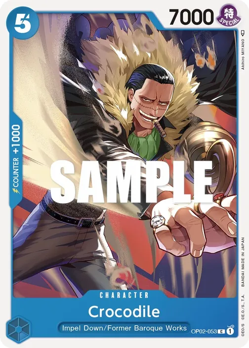 Carte One Piece anglaise OP02-053 Crocodile