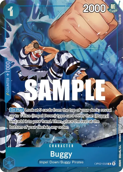 Carte One Piece anglaise OP02-058 Buggy (version 2)