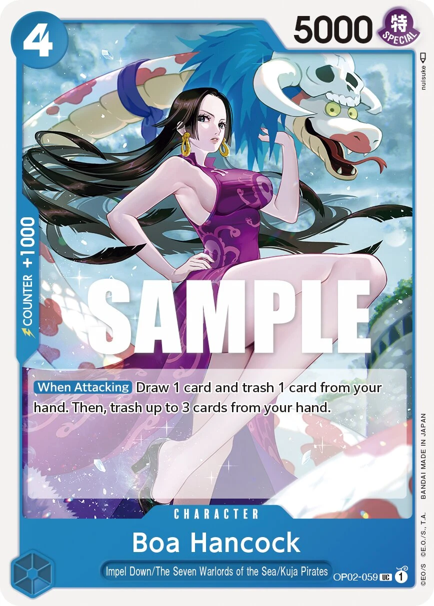 Carte One Piece anglaise Boa Hancock OP02-059 UC