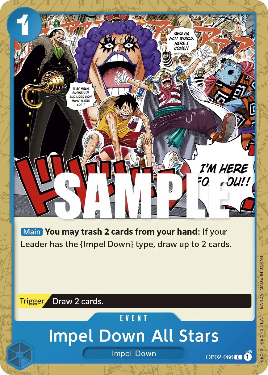 Carte One Piece anglaise Impel Down All Stars OP02-066 C