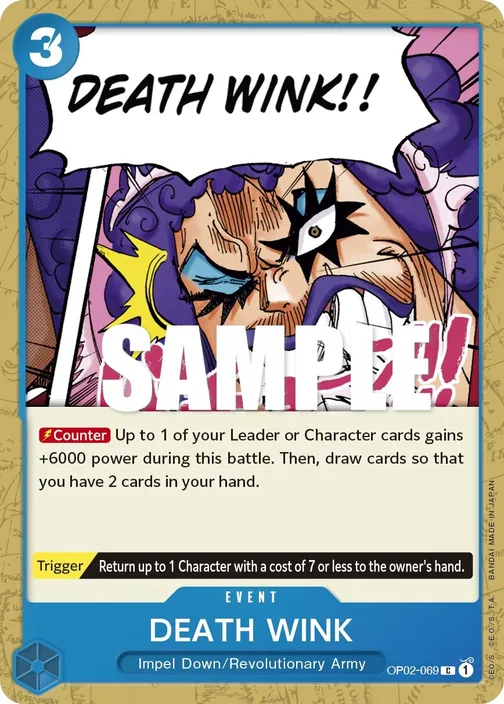 Carte One Piece anglaise OP02-069 DEATH WINK