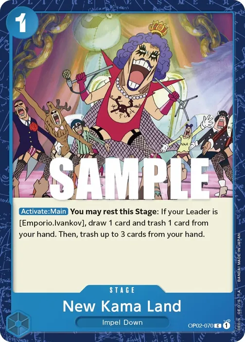 Carte One Piece anglaise OP02-070 New Kama Land