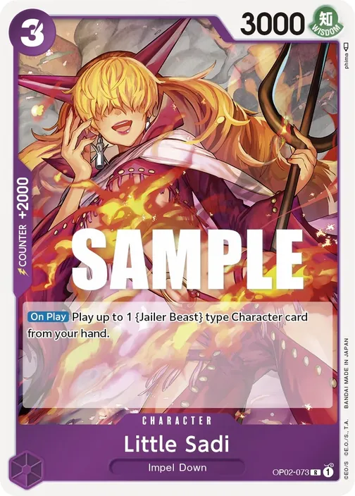 Carte One Piece anglaise OP02-073 Little Sadi