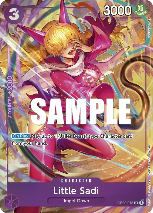 Carte One Piece anglaise OP02-073 Little Sadi (version 2)