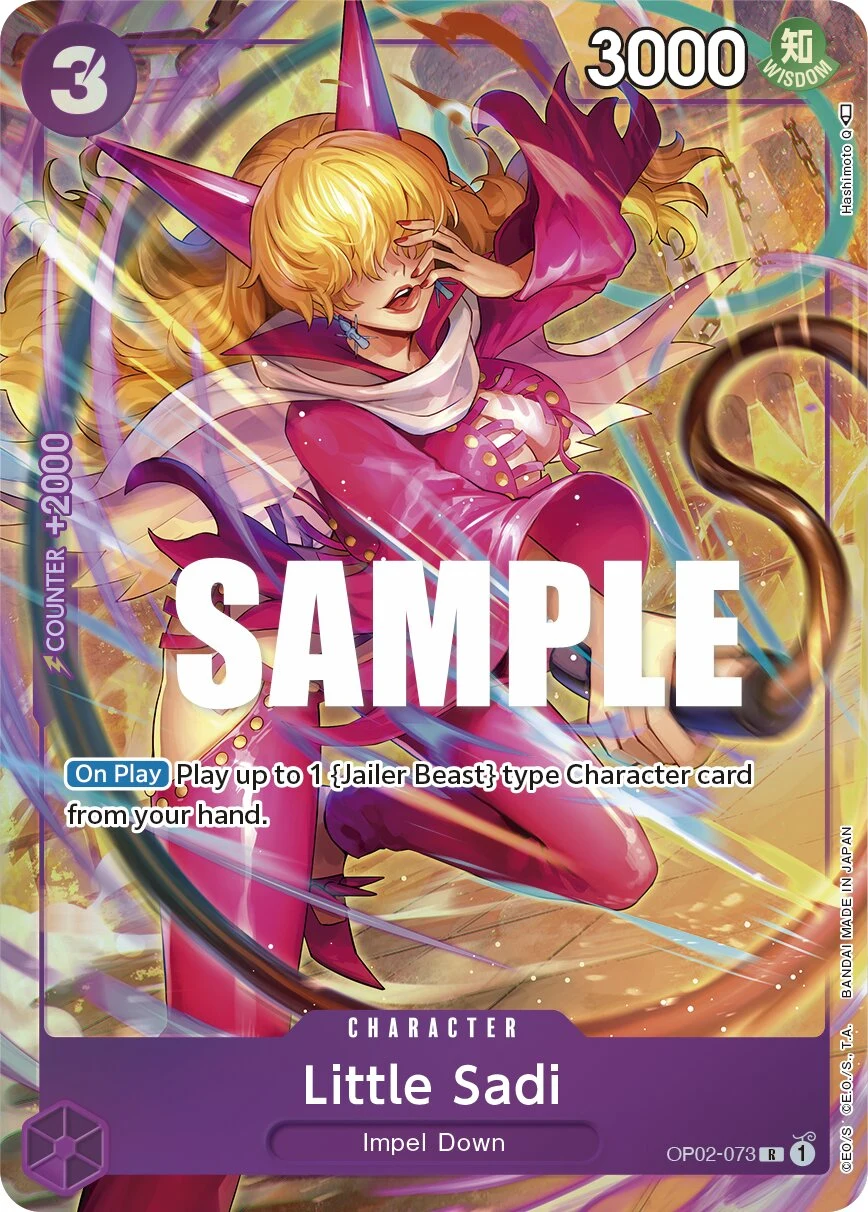 Carte One Piece anglaise Little Sadi OP02-073 R