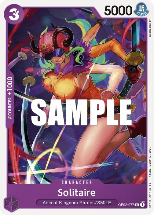 Carte One Piece anglaise OP02-077 Solitaire