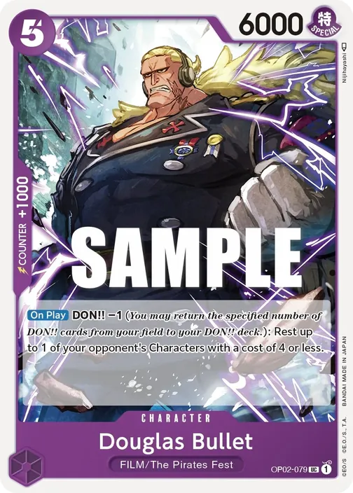 Carte One Piece anglaise OP02-079 Douglas Bullet
