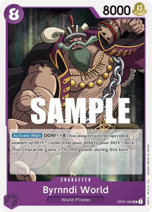 Carte One Piece anglaise OP02-082 Byrnndi World