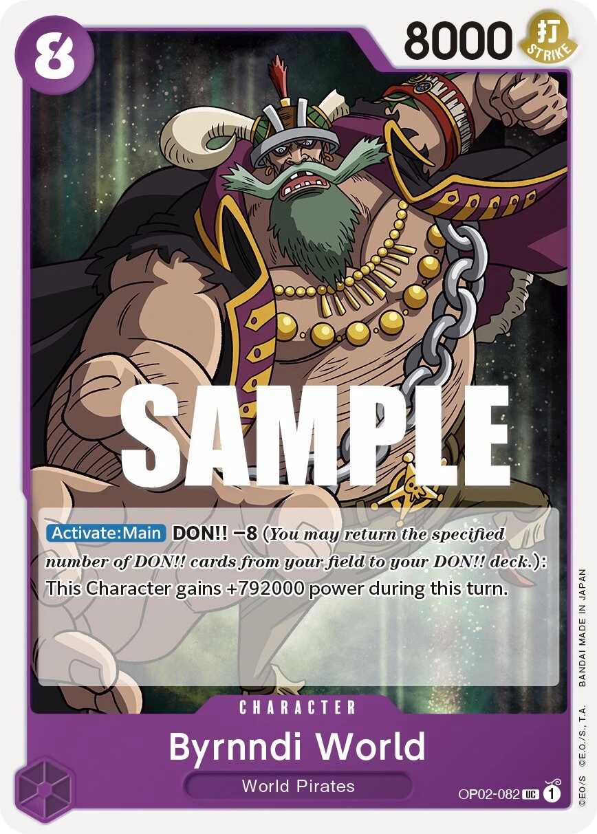 Carte One Piece anglaise Byrnndi World OP02-082 UC