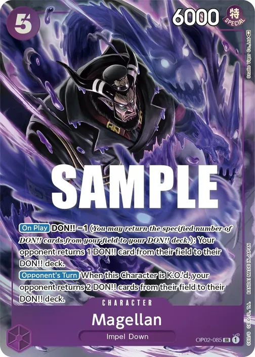 Carte One Piece anglaise OP02-085 Magellan (version 2)