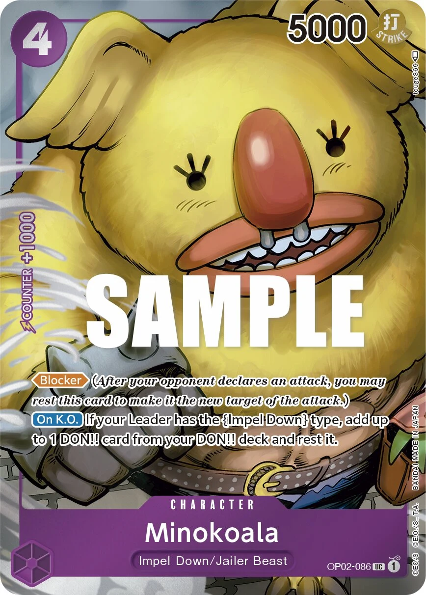 Carte One Piece anglaise Minokoala OP02-086 UC