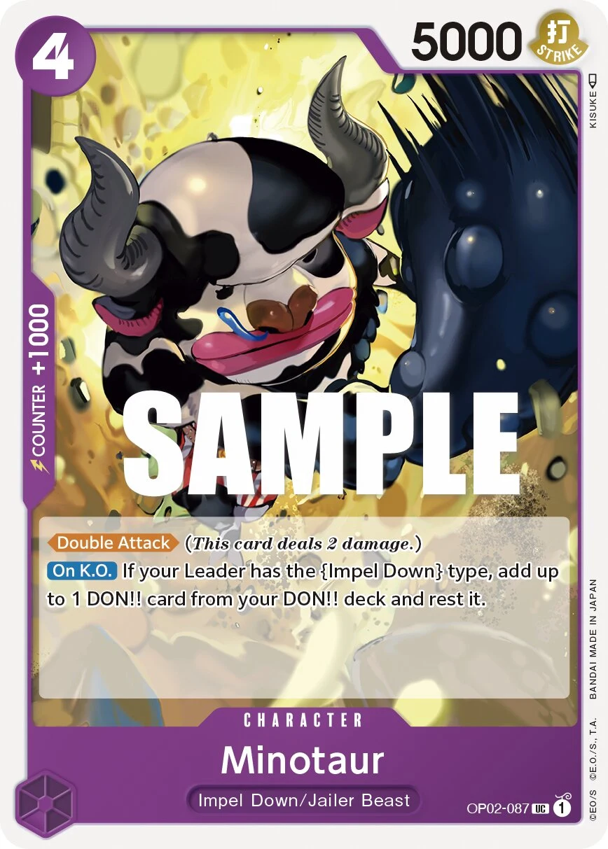 Carte One Piece anglaise Minotaur OP02-087 UC
