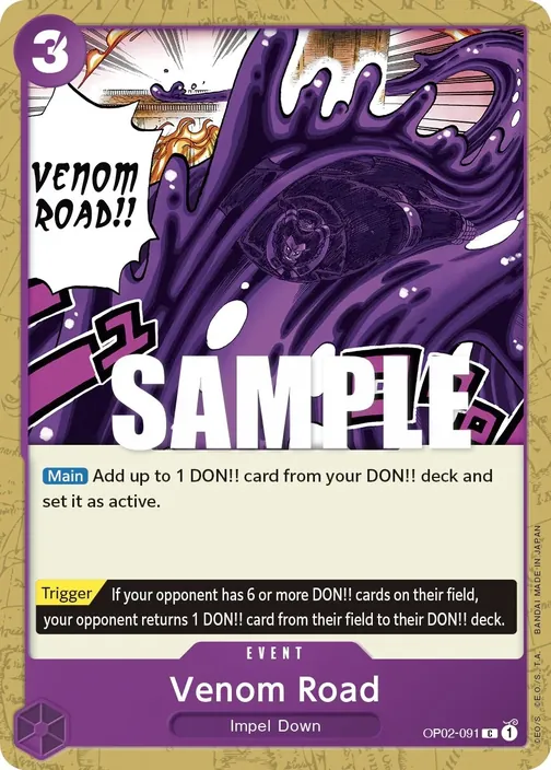 Carte One Piece anglaise OP02-091 Venom Road