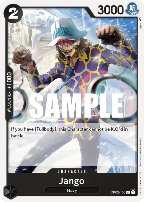Carte One Piece anglaise OP02-100 Jango