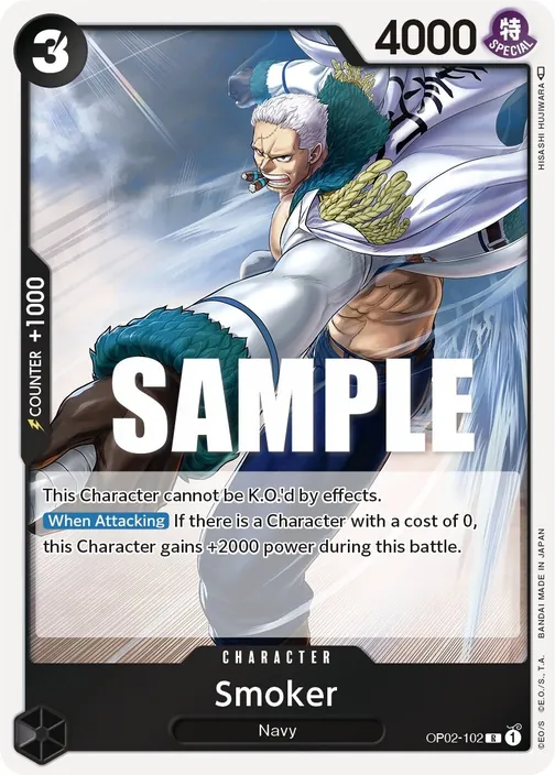 Carte One Piece anglaise OP02-102 Smoker