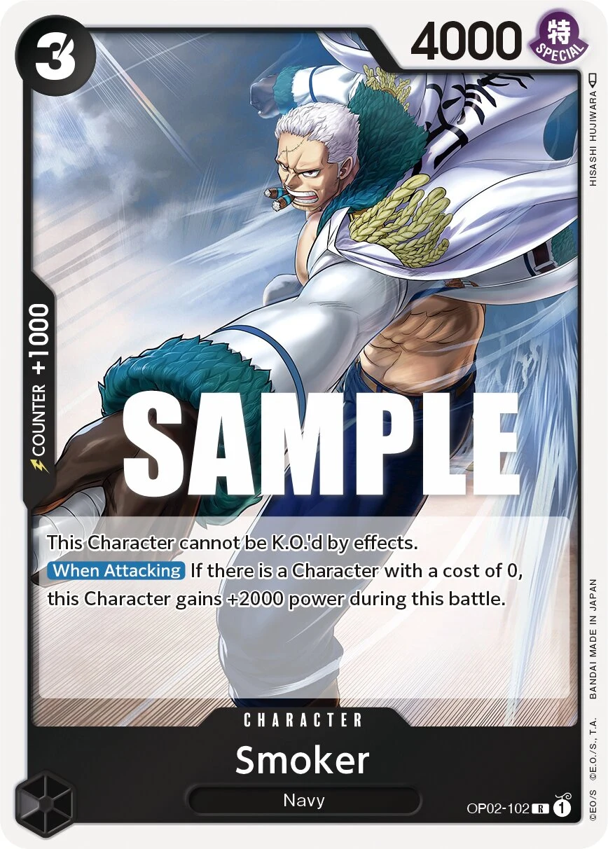 Carte One Piece anglaise Smoker OP02-102 R