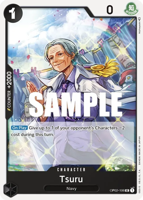 Carte One Piece anglaise OP02-106 Tsuru