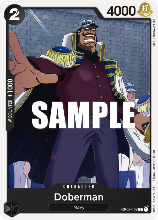 Carte One Piece anglaise OP02-107 Doberman