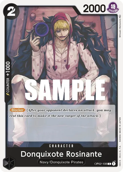 Carte One Piece anglaise OP02-108 Donquixote Rosinante