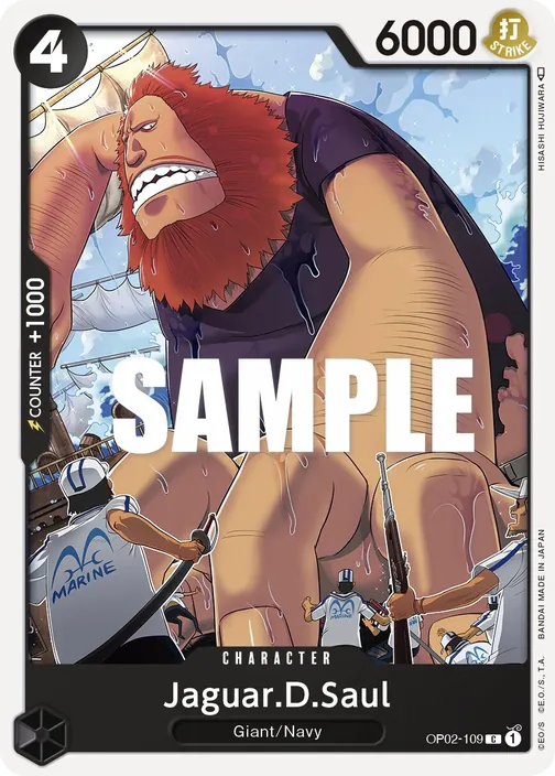Carte One Piece anglaise OP02-109 Jaguar.D.Saul