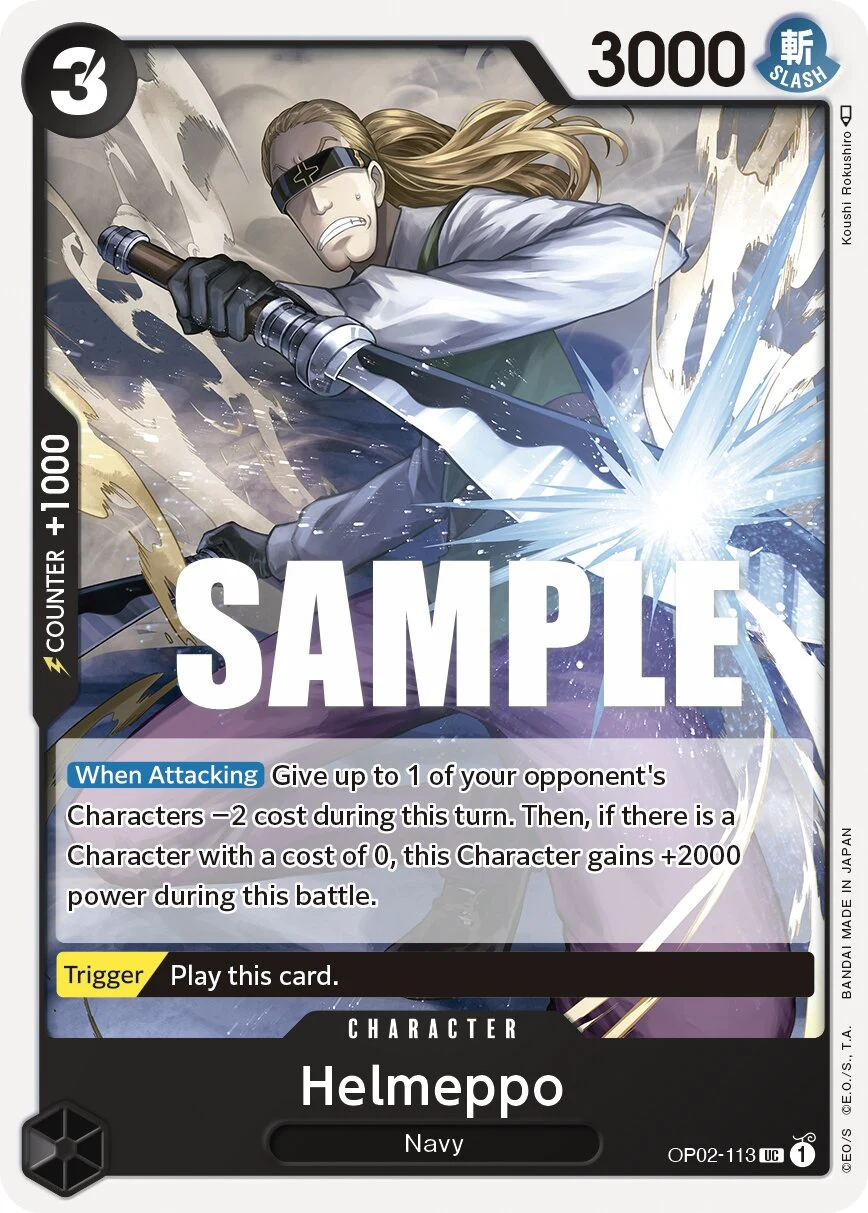 Carte One Piece anglaise Helmeppo OP02-113 UC