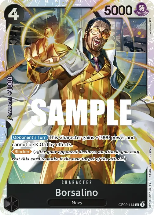 Carte One Piece anglaise OP02-114 Borsalino